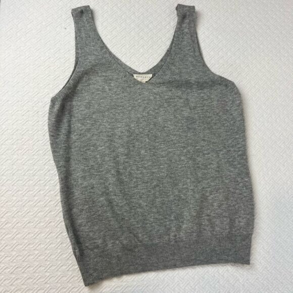 Womance Women’s Medium Acrylic Grey Gray Oversized Tank Top Shirt Casual Relaxed - Picture 6 of 8